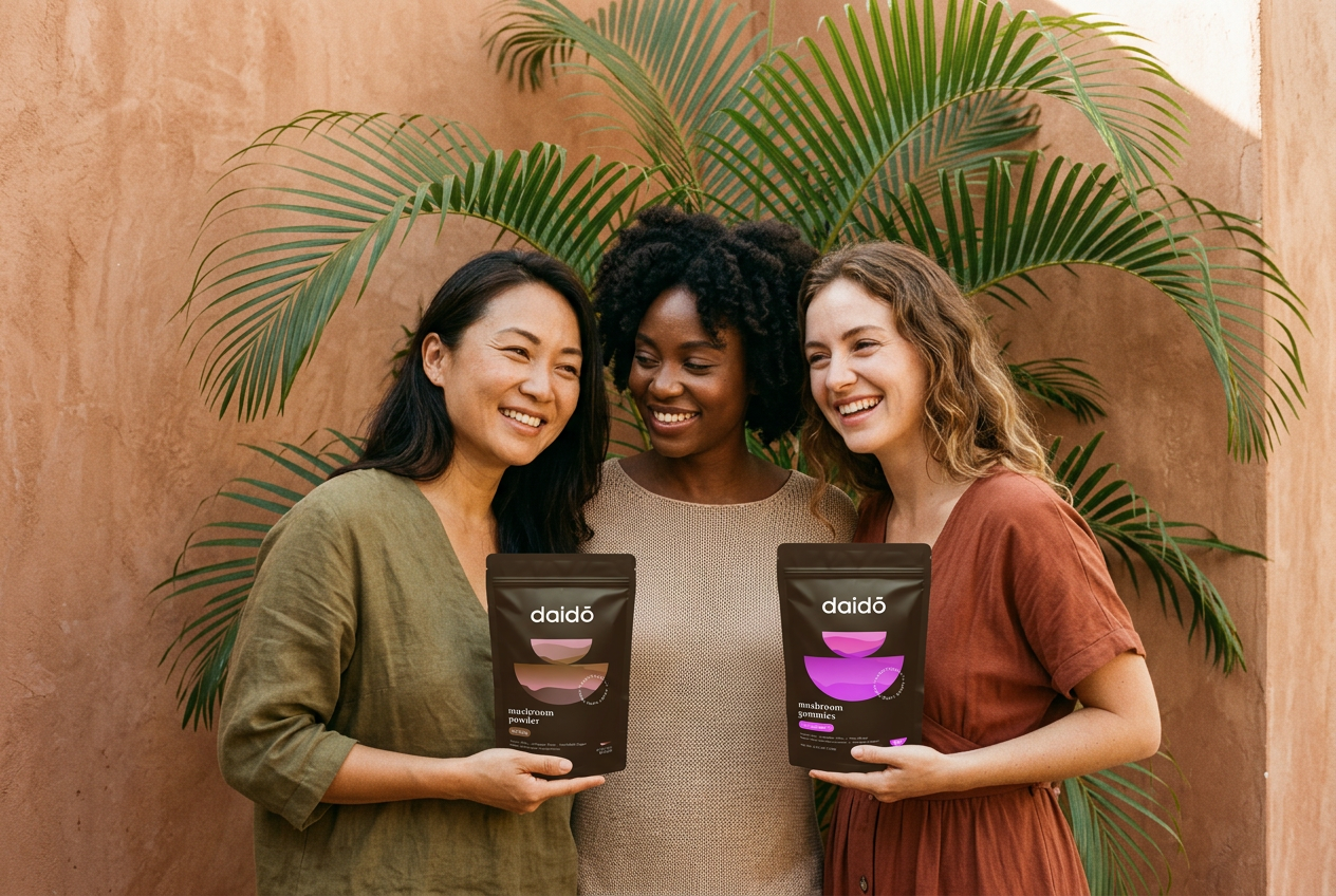 Three women enjoying a wellness ritual together